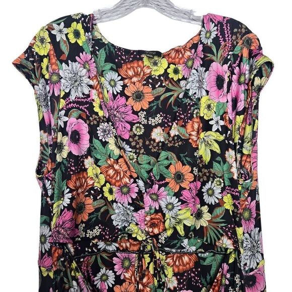 AFRM Lizette Floral Ruched Cutout Jersey Maxi Dress Size 3X/3T - Picture 3 of 11